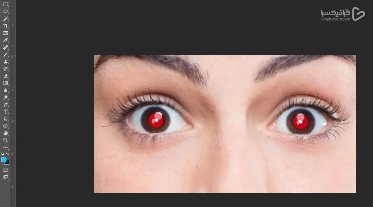 آموزش رفع قرمزی چشم در عکس (فتوشاپ، اندروید، ios)